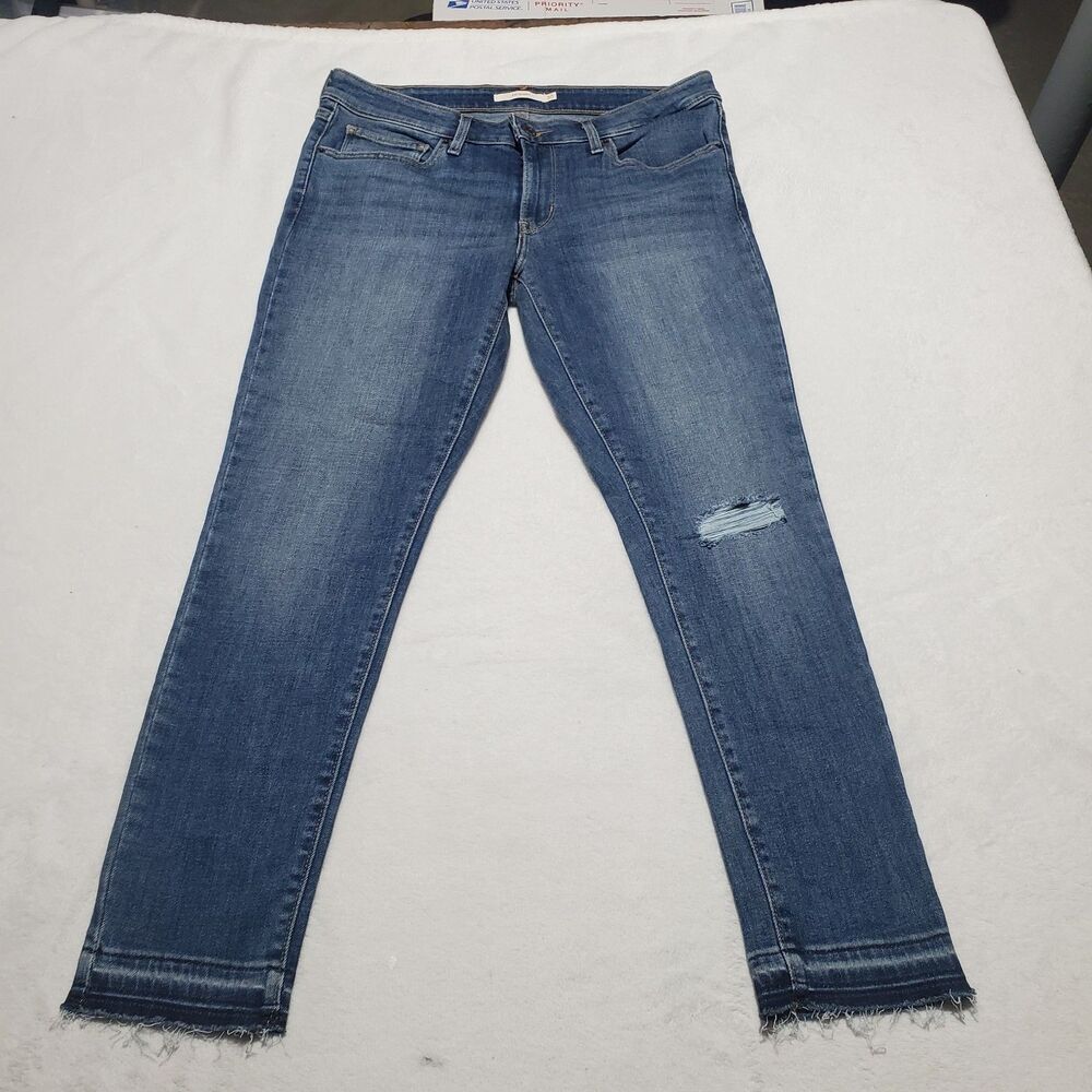 Levis 711 Skinny Jeans Women's Size 30 Blue Medium Wash Denim 30x26